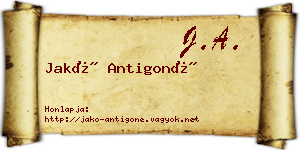 Jakó Antigoné névjegykártya